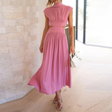 Emme - Midi-Kleid mit Cut-Outs und Plissee