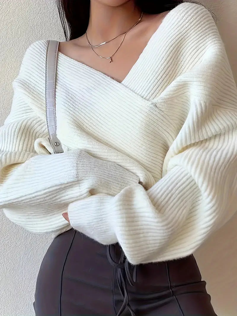 Michelle - Gekreuzter Strick-Cardigan