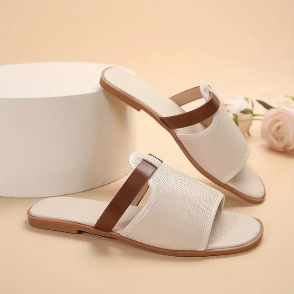 Beige Damen Flip Flops