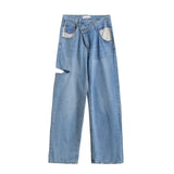 Lynea - Vintage-Lässige Ripped Jeans