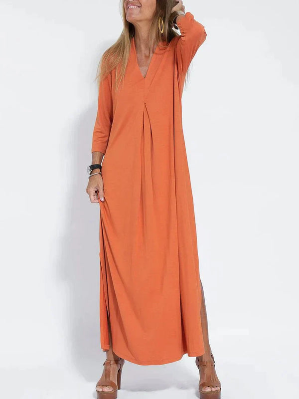 Indy – Damen Maxi Kleid mit langen Ärmeln