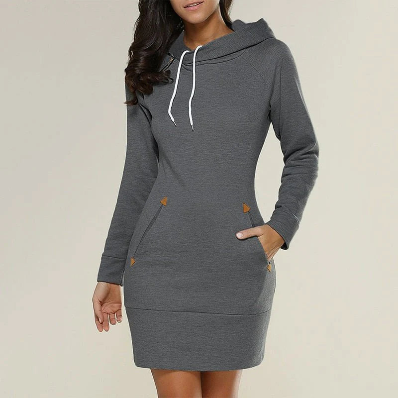 Amelie – Damen Hoodie Kleid