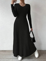 Lotta - Damen Maxi Kleid mit langen Ärmeln