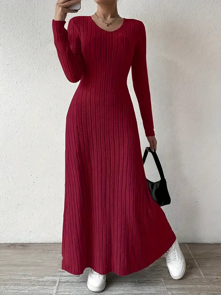 Lotta - Damen Maxi Kleid mit langen Ärmeln