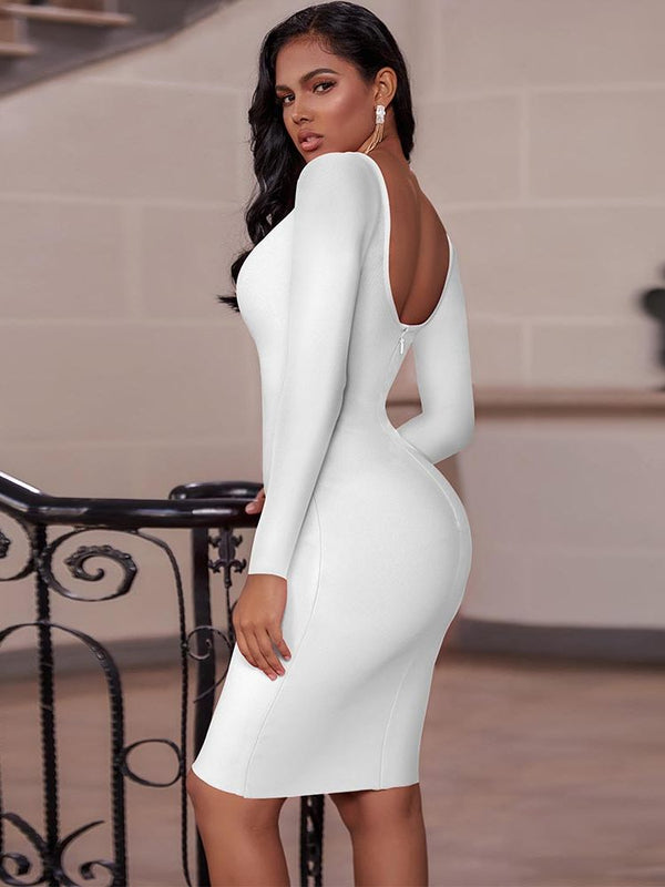 Elena - Weißes Bodycon-Kleid