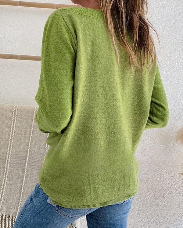 Aliana - Asymmetrisch geschnittener Pullover mit Knopfverschluss