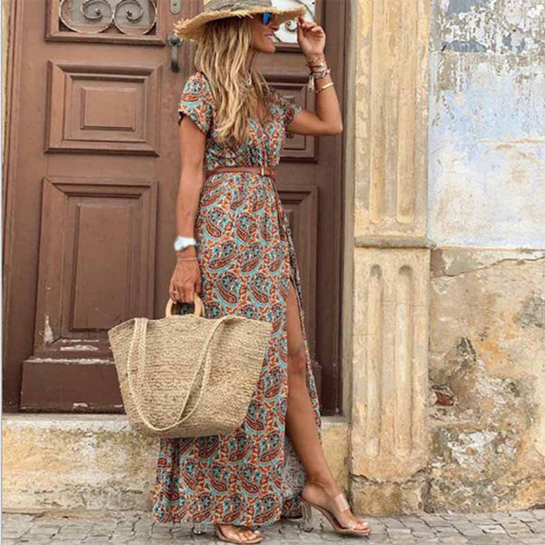 Maren - Boho Sommer Langes Kleid