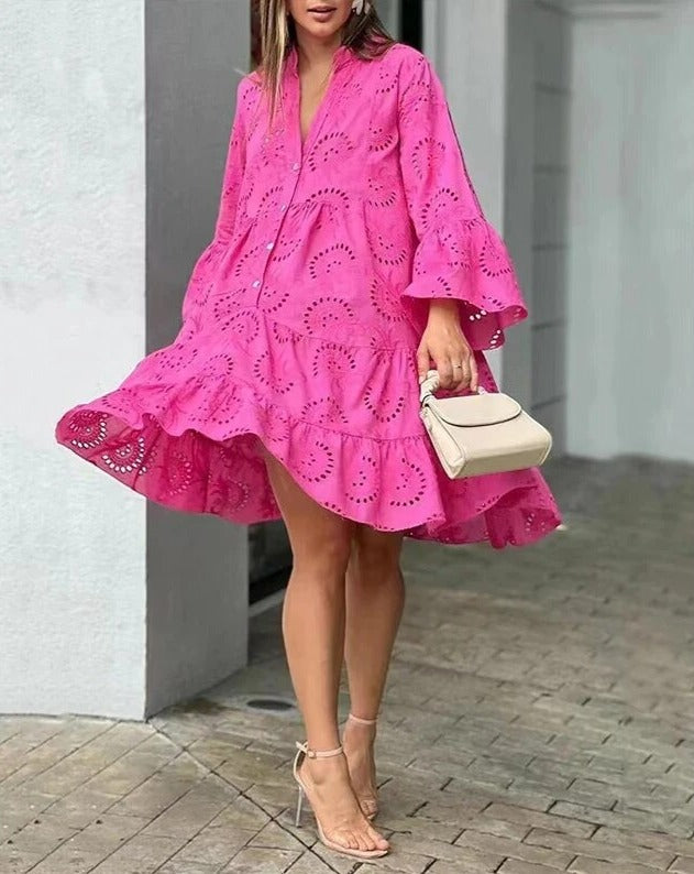 Anisa - Kleid Mit Ausgehöhlten Mustern